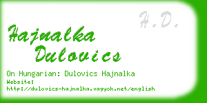 hajnalka dulovics business card